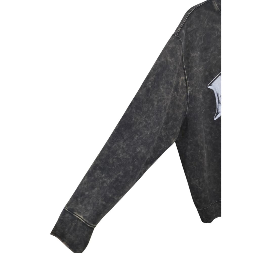M1138) Nike Sportswear Club Graphic XXL Fleece Crewneck Sweatshirt Anthracite - Picture 3 of 10